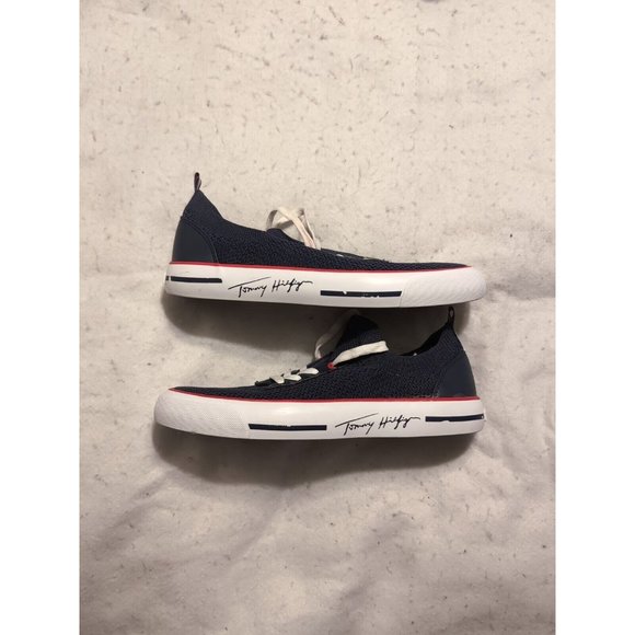 Tommy Hilfiger sneakers women's Size 8 1/2 Blue Gessie Logo - Picture 1 of 9